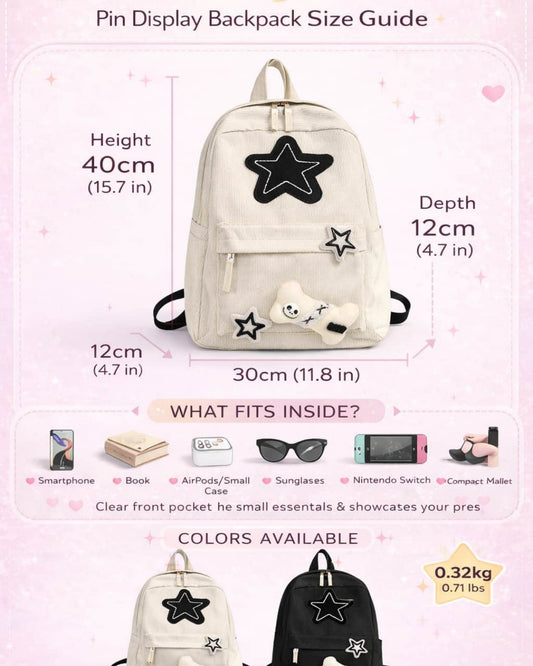 Itamoon Star Plush Kawaii Backpack