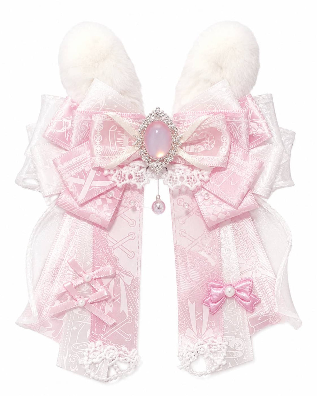 Itamoon Brooch – Kawaii Bunny & Cat Ear Ribbon Bow Pin