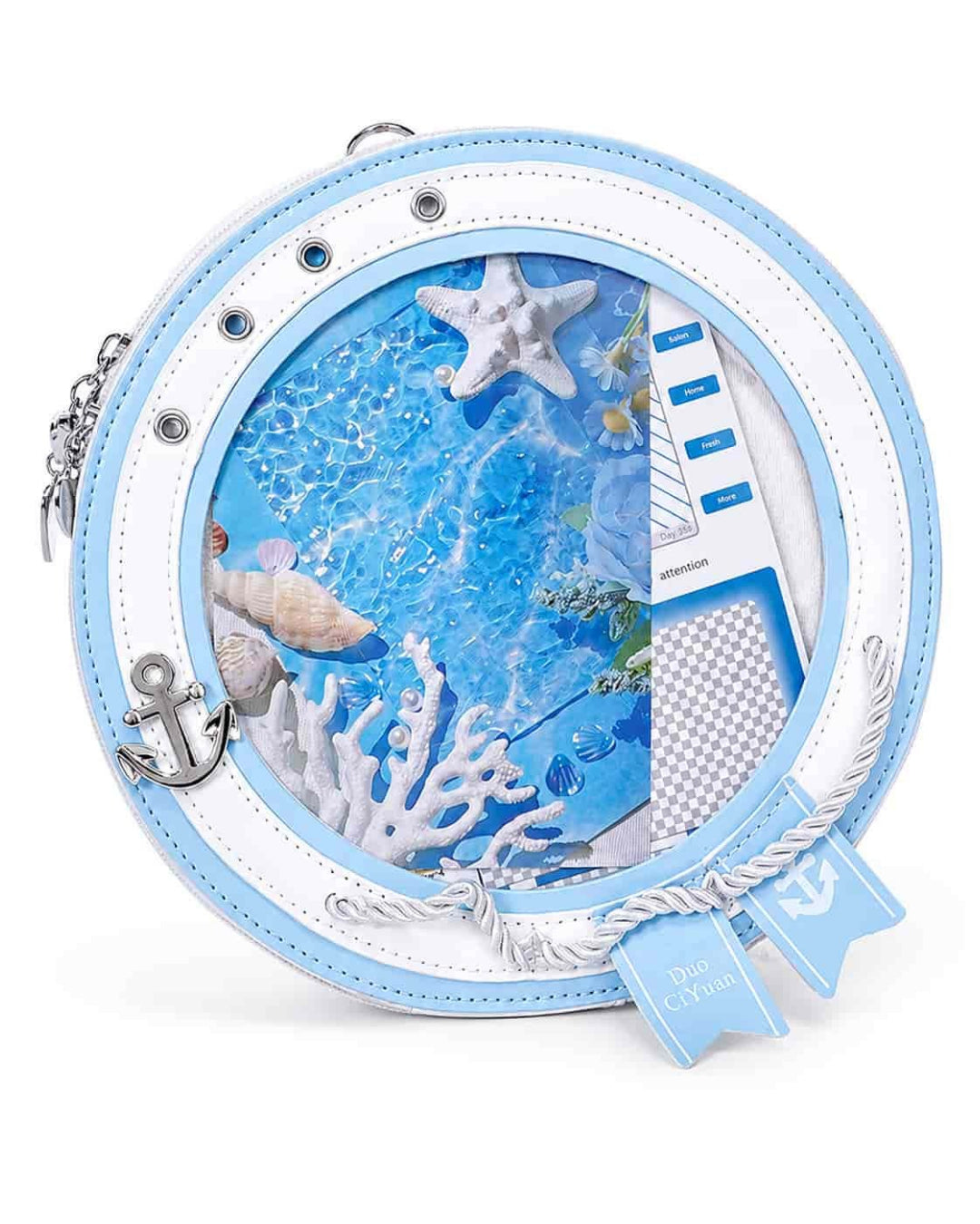 Itamoon Ita Bag – Cute Kawaii Round Sailor Clear Window Bag