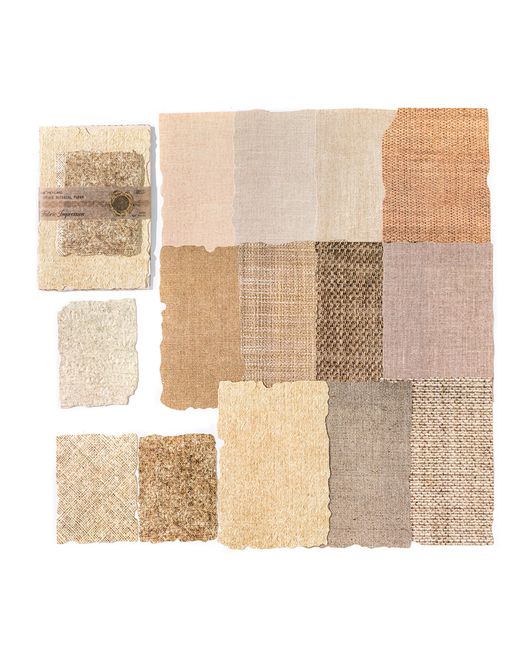 Itamoon Decor – Paper Light Vintage Relief Fabric Collage Paper