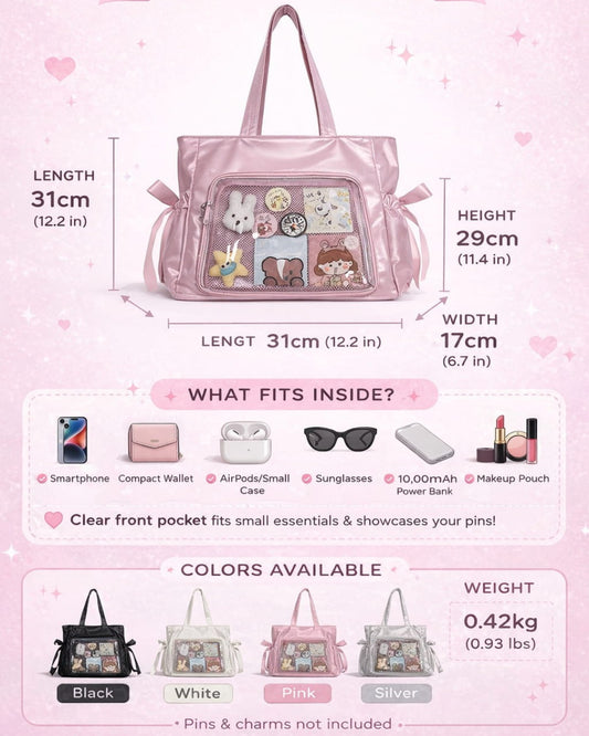 Itamoon Ita Bag – Cute Kawaii Clear Window Tote