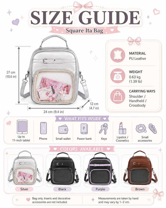 Itamoon Ita Bag – Cute Kawaii Buckle Clear Window Crossbody Bag