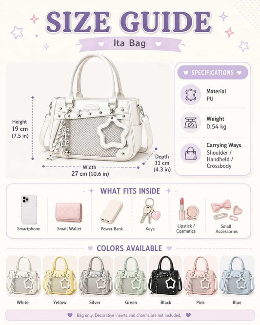 Itamoon Ita Bag – Cute Kawaii Clear Window Shoulder Tote Bag