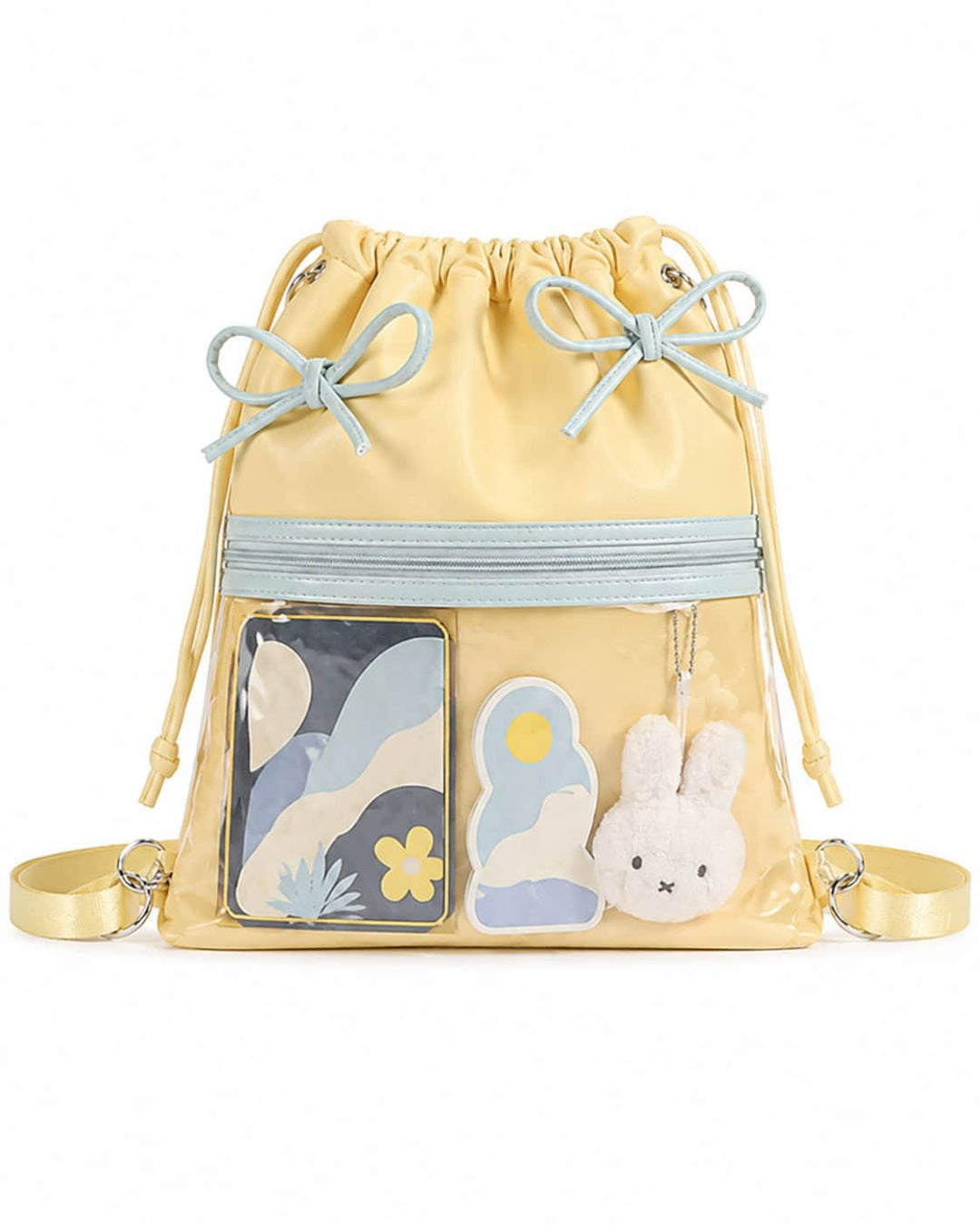 Itamoon Ita Bag – Cute Kawaii Clear Window Drawstring Backpack