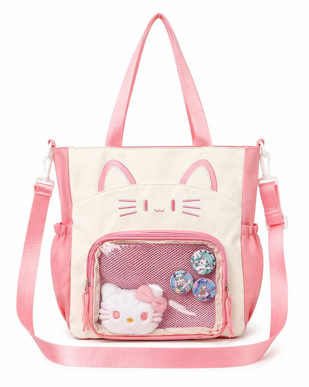 Itamoon Kawaii Nylon Tote Bag with Crossbody Strap