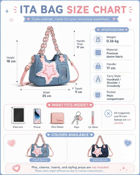 Itamoon Ita Bag – Cute Kawaii Star Pocket Shoulder Bag
