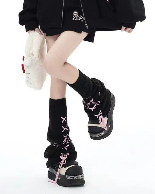 GyaruLab Butterfly Knit Leg Warmers - GyaruLab