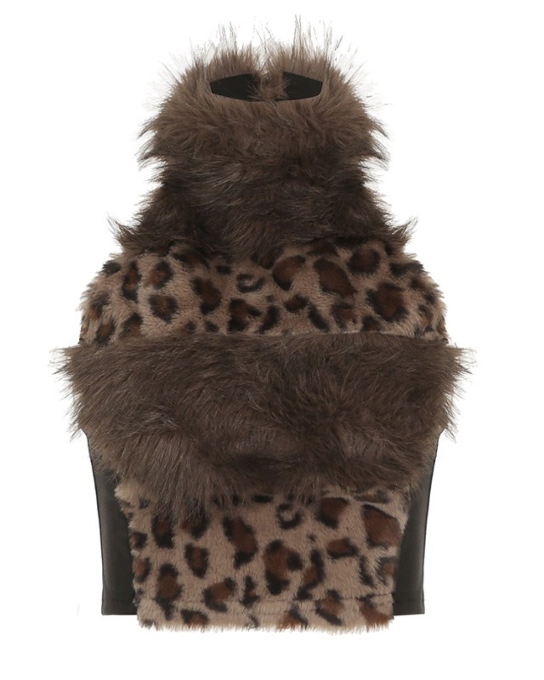 GyaruLab Leopard Fur Halter Top - GyaruLab
