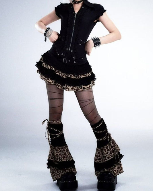 GyaruLab Leopard Layered Statement Leg Covers – Agejo - GyaruLab
