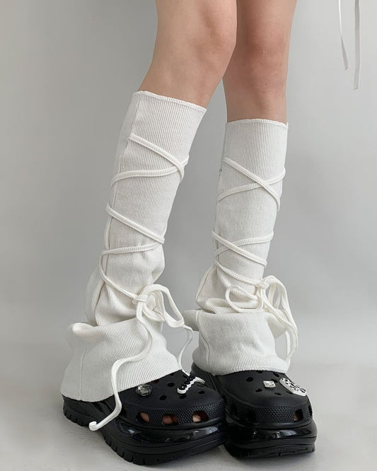 GyaruLab Slouchy Wrap Leg Warmers - GyaruLab