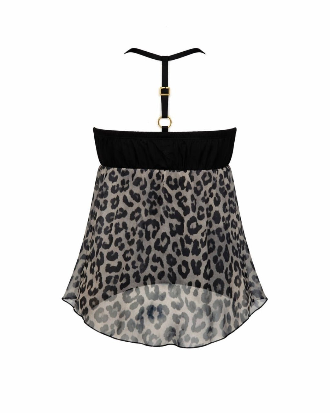 GyaruLab Spicy Shibuya Style Y2K Harajuku Leopard Halter Top - GyaruLab