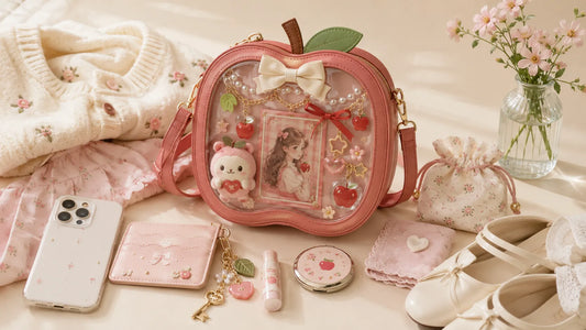 Apple Clear Window Shoulder Bag Guide: Fruit-Core Kawaii Display Ideas