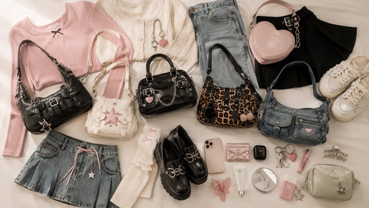 Cute Bags for Gyaru-Inspired Outfits: Chains, Stars, and Bold Shapes