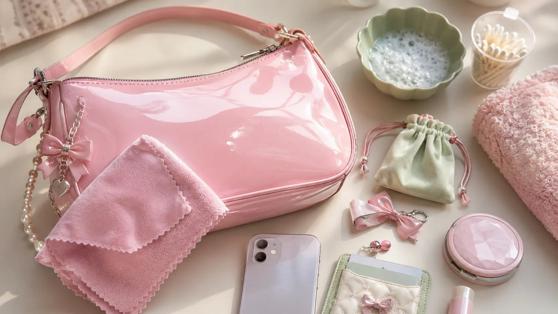 Glossy Kawaii Bag Care: How to Clean Shiny PU Without Dulling It