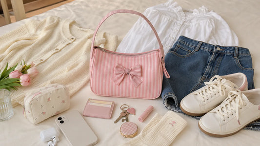Pink Stripe Bow Bag Guide: Girly Everyday Looks Without Going Too Pastel