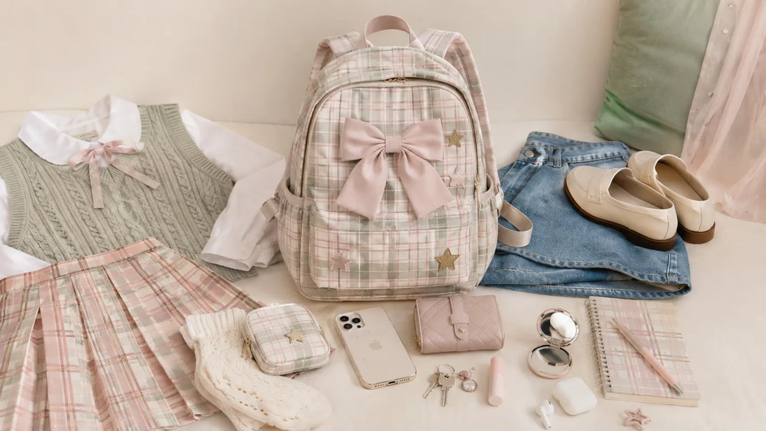 Star Plaid Bow Backpack Guide: Plaid, Stars, and Bow Details in One Look