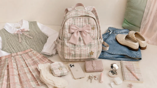 Star Plaid Bow Backpack Guide: Plaid, Stars, and Bow Details in One Look