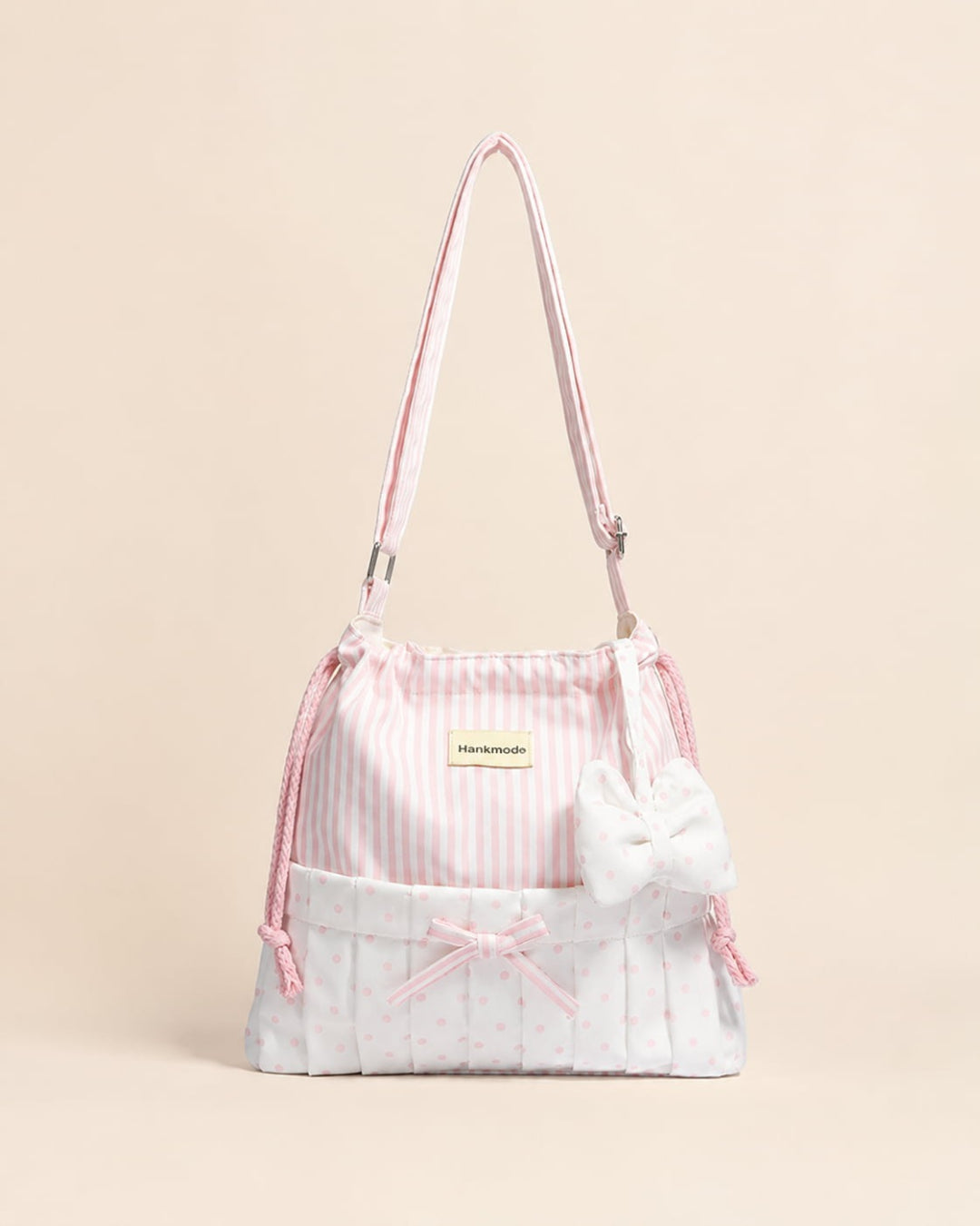 Itamoon Bow Bag – Cute Kawaii Pink Stripe Shoulder Bag