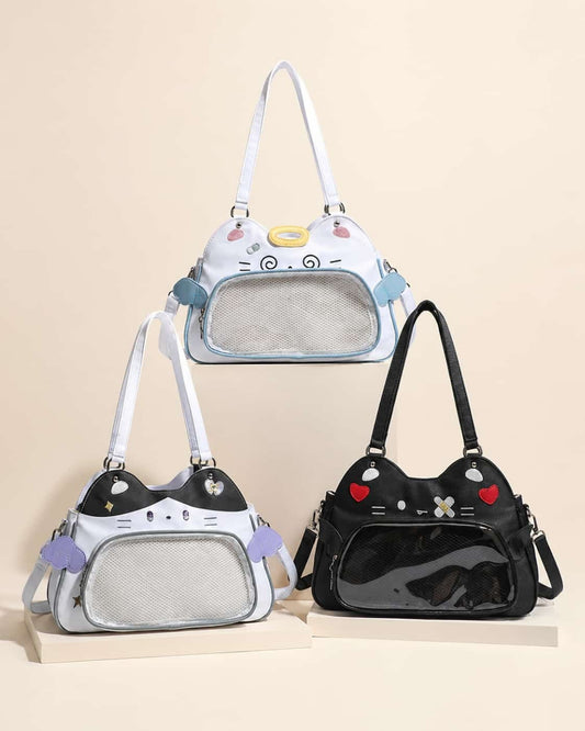 Itamoon Ita Bag – Cute Kawaii Cloud Cat Clear Window Shoulder Bag