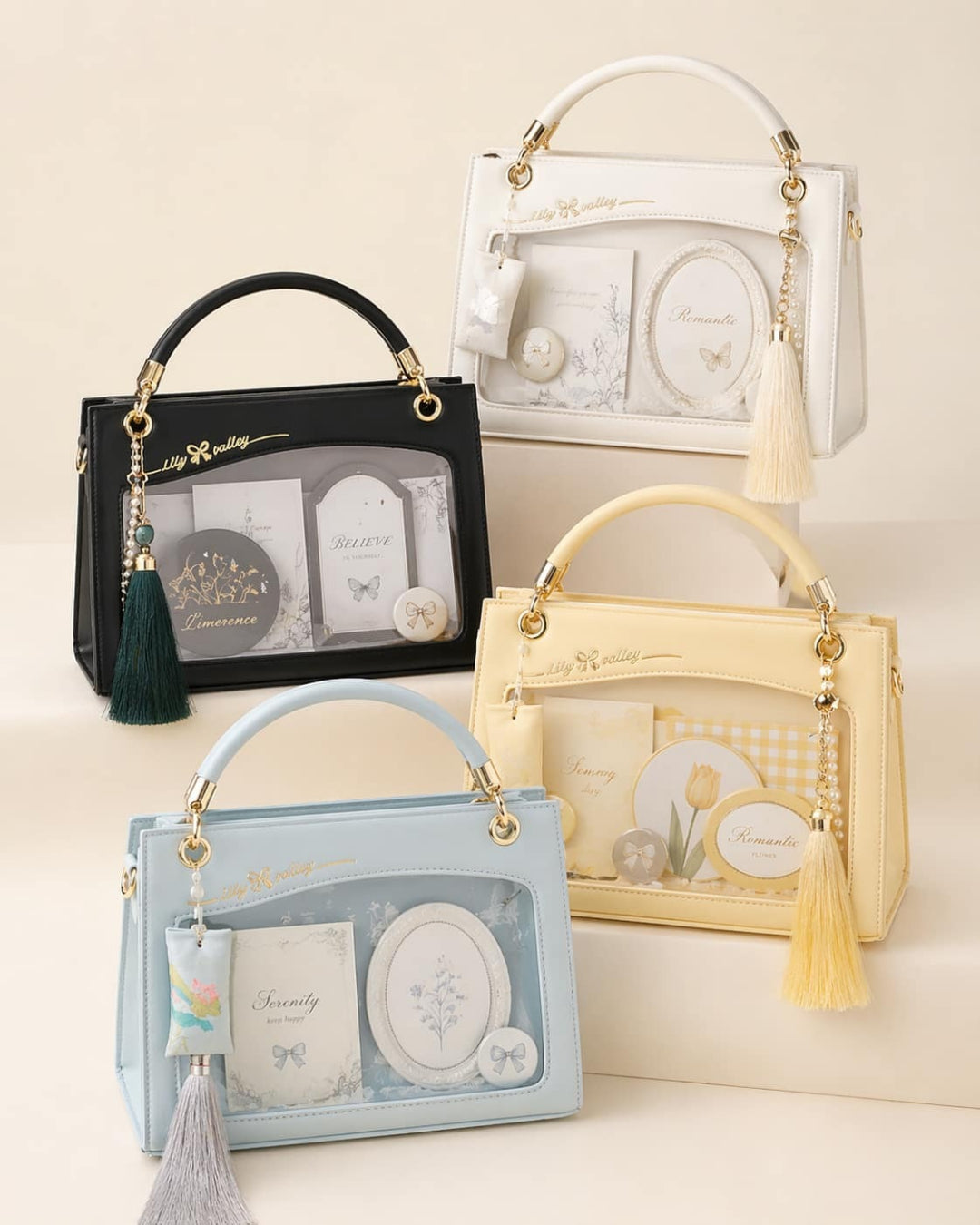 Itamoon Lily of the Valley Pearl Bow Ita Bag Handbag
