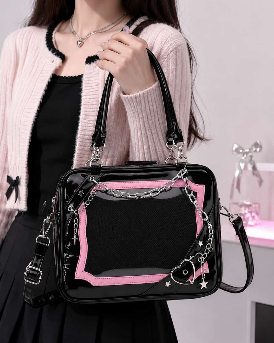 Itamoon Kawaii Ita Bag – Gothic Clear Window Shoulder Bag