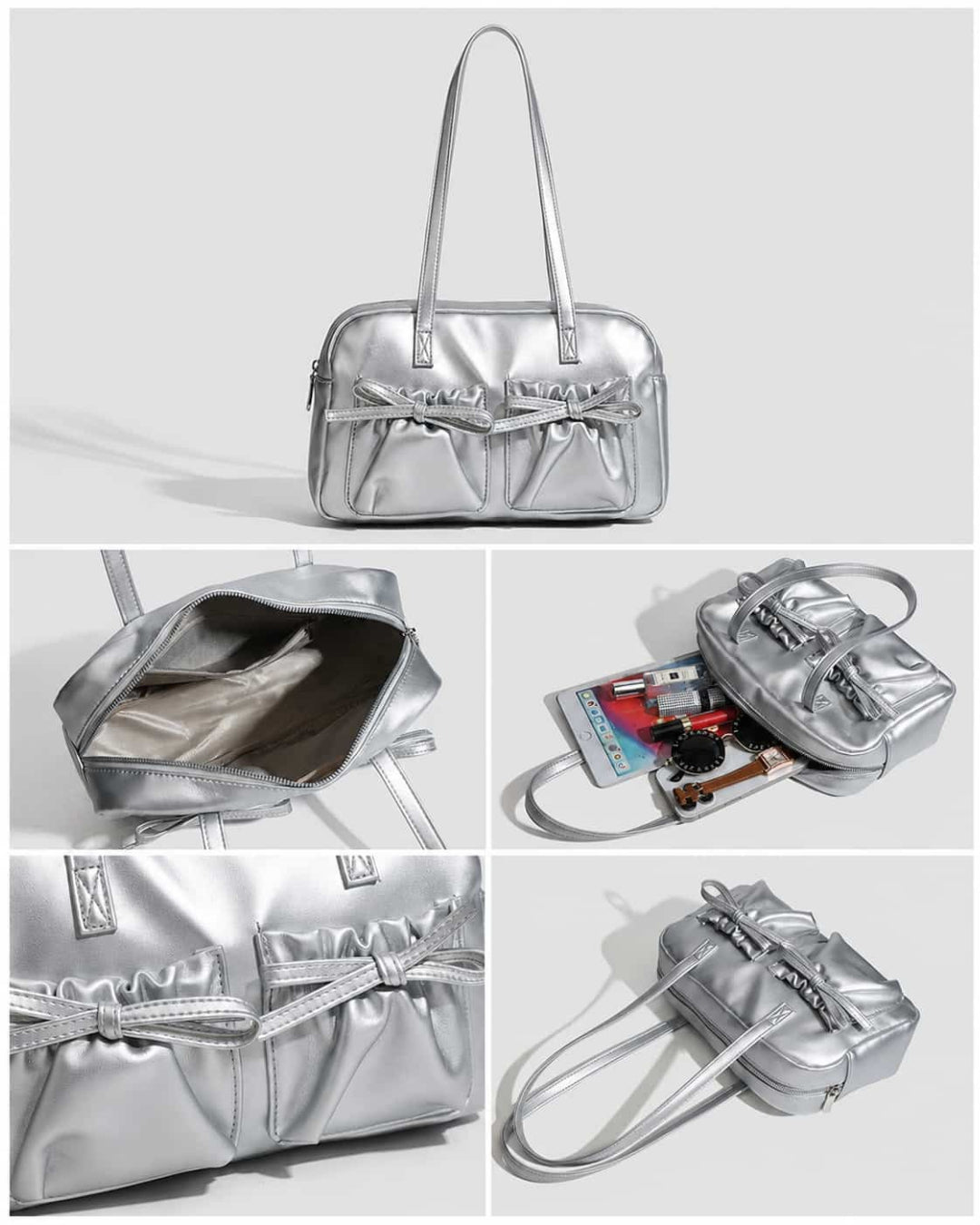 Itamoon Bow Shoulder Bag – Cute Kawaii Mini Baguette Handbag