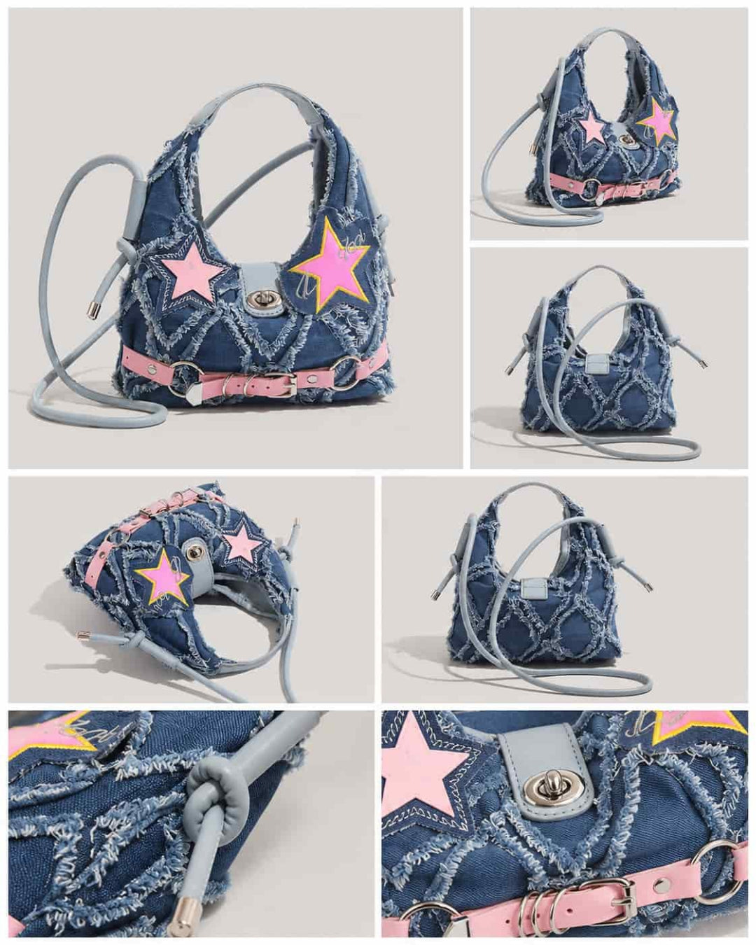 Itamoon Star Bag – Cute Kawaii Denim Mini Shoulder Bag