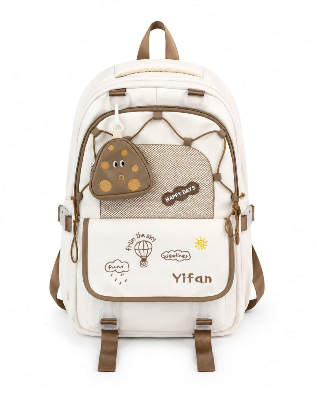 Itamoon Backpack – Cute Kawaii Mushroom Mesh Pocket School Bag