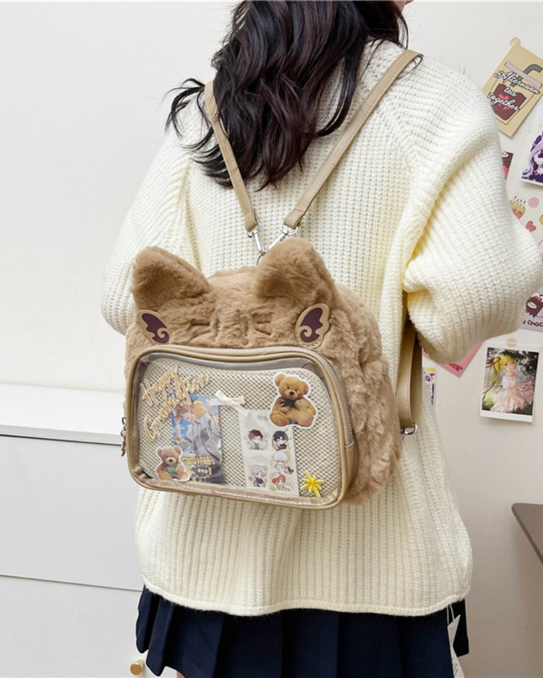 Itamoon Cat Ear Plush Kawaii Ita Bag
