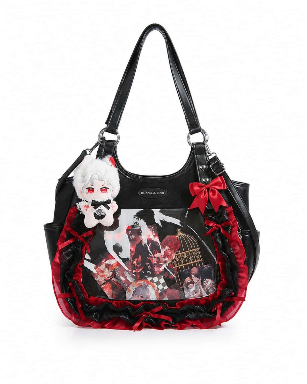 Itamoon Ita Bag – Cute Kawaii Ruffle Bow Clear Window Shoulder Bag