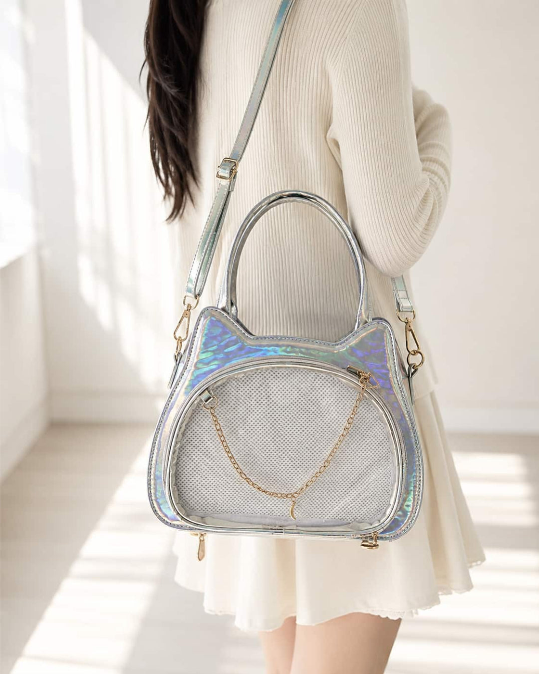 Itamoon Ita Bag – Cute Kawaii Cat Ear Clear Window Shoulder Bag