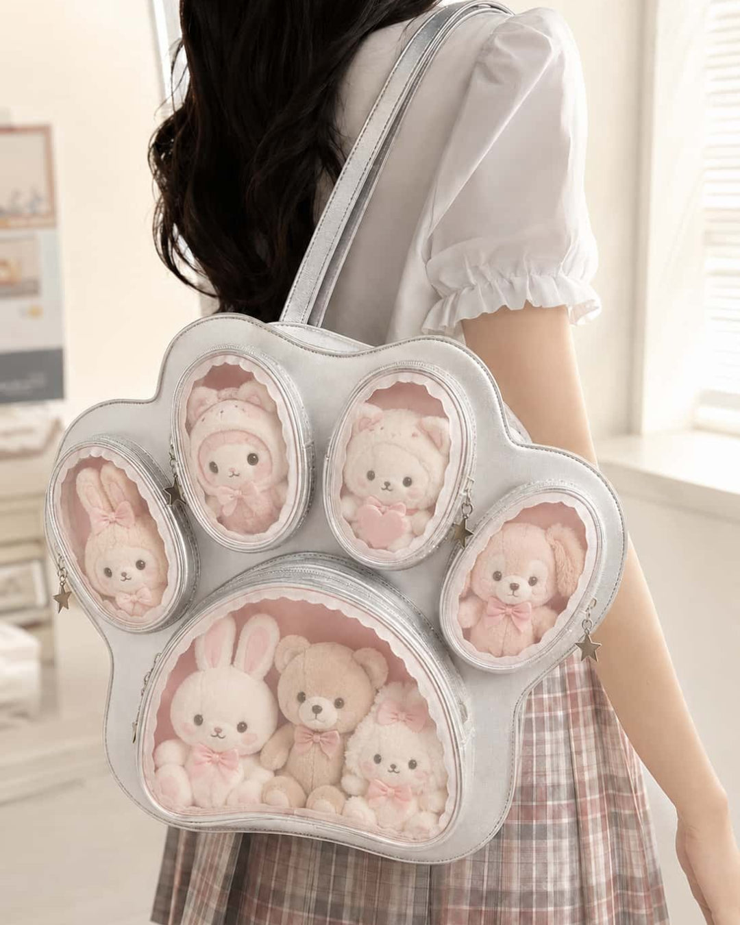 Itamoon Ita Bag – Cute Kawaii Paw Clear Window Display Bag