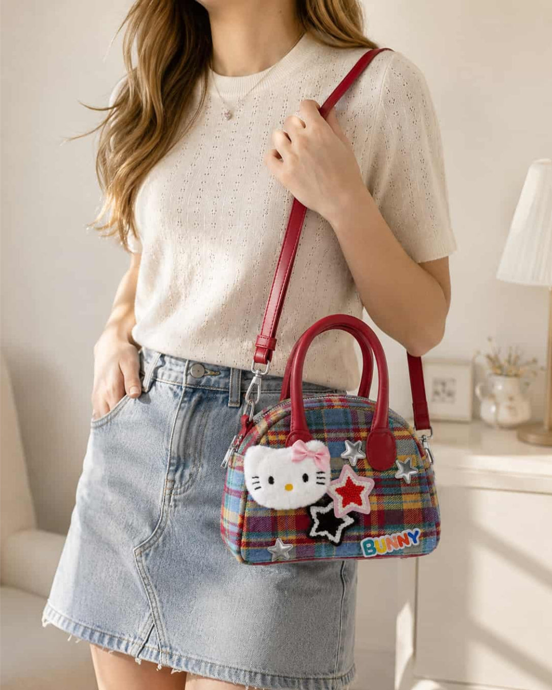 Itamoon Ita Bag – Cute Kawaii Plaid Bunny Mini Tote