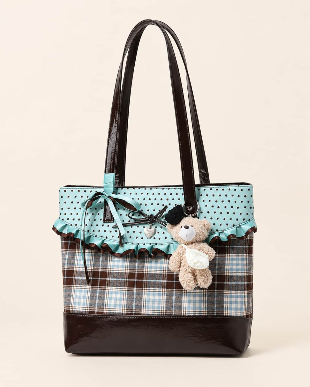 Itamoon Ita Bag – Cute Kawaii Plaid Ruffle Tote Bag