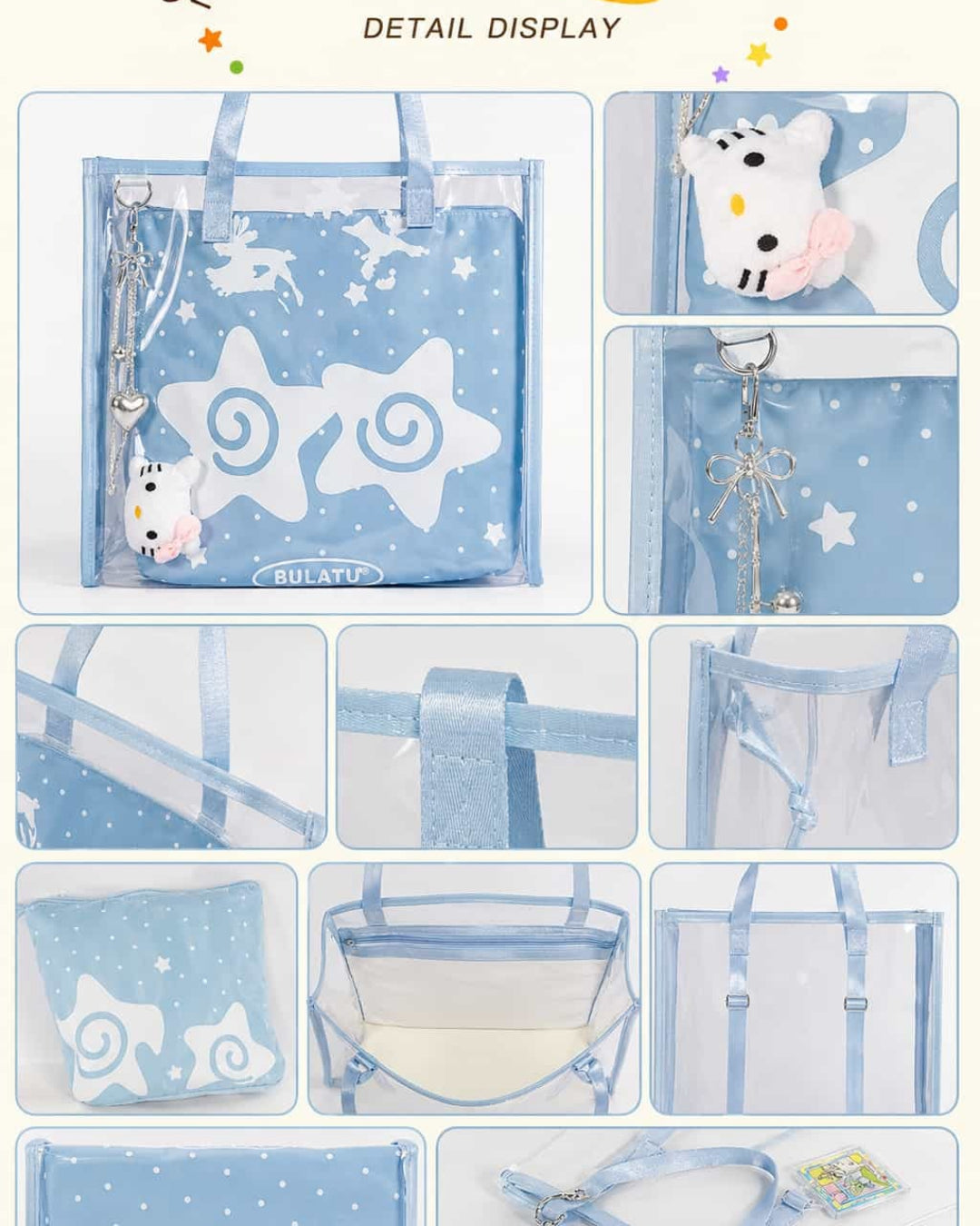 Itamoon Ita Bag – Cute Kawaii Clear PVC Tote Bag