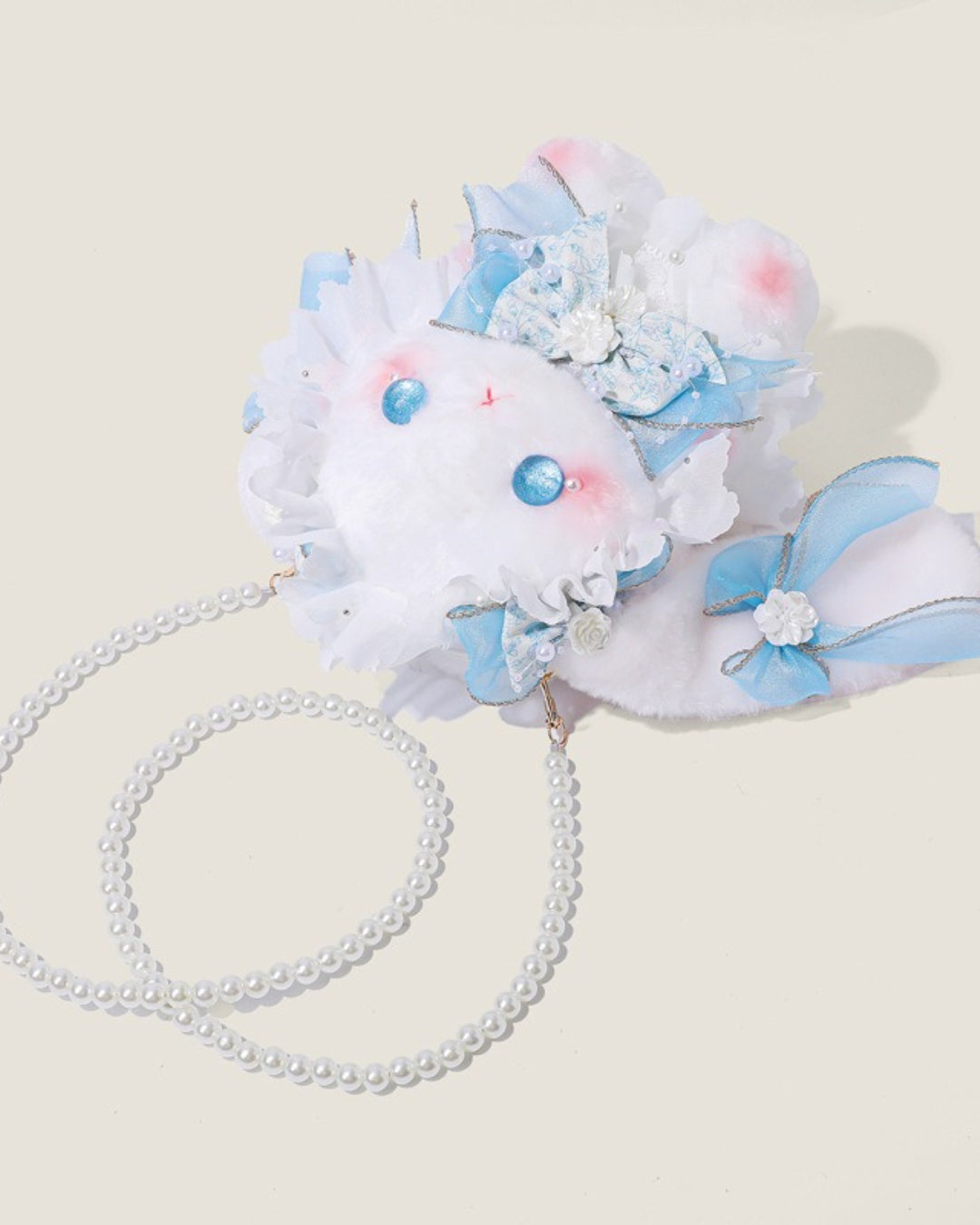 Itamoon Lolita Plush Angelcore Blue Bunny Bag