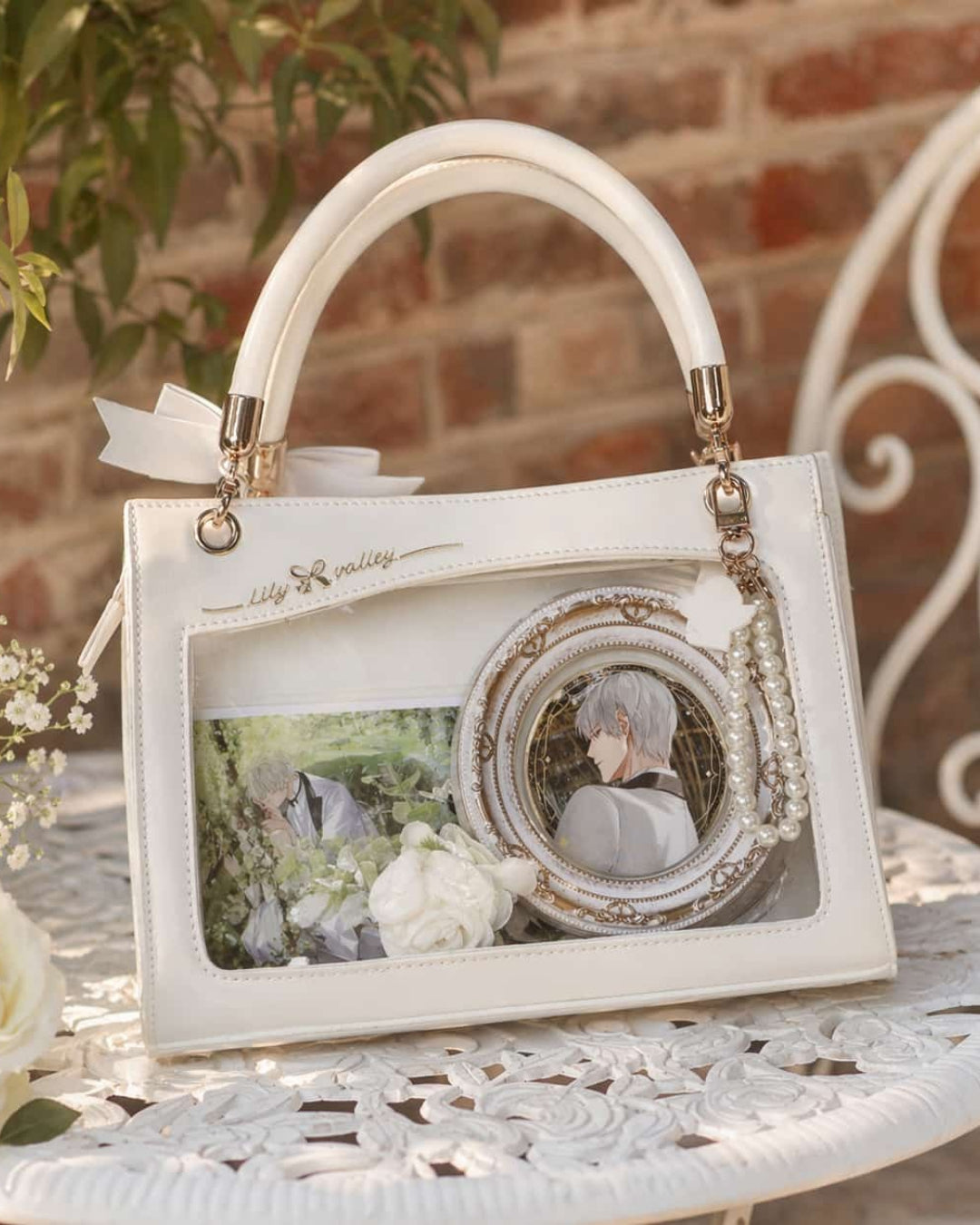 Itamoon Lily of the Valley Pearl Bow Ita Bag Handbag