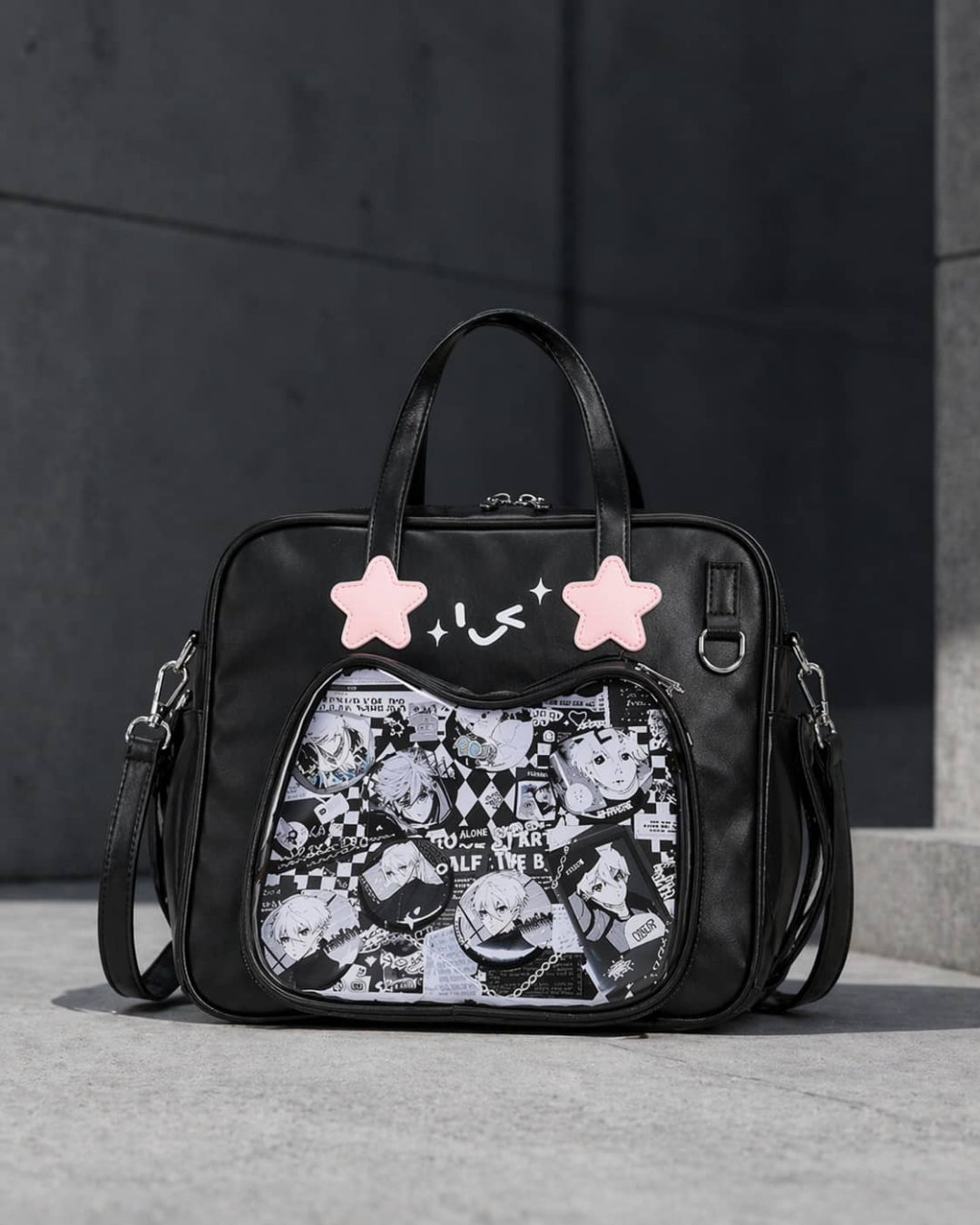 Itamoon Kawaii Ita Bag Shoulder Handbag with Clear Display Window