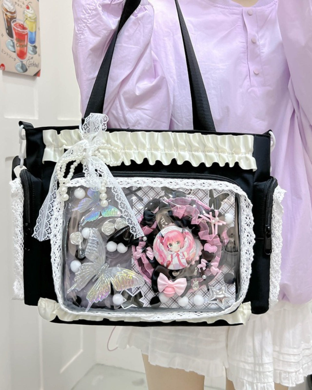 Itamoon Lace Ruffle Crossbody Ita Bag
