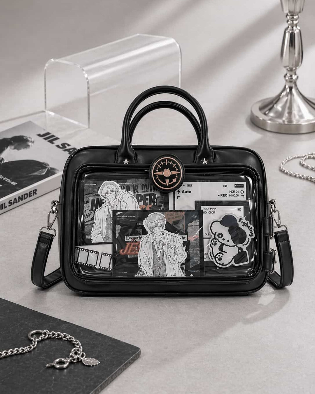 Itamoon Kawaii Ita Bag – Cute PU Leather Clear Window Shoulder Bag