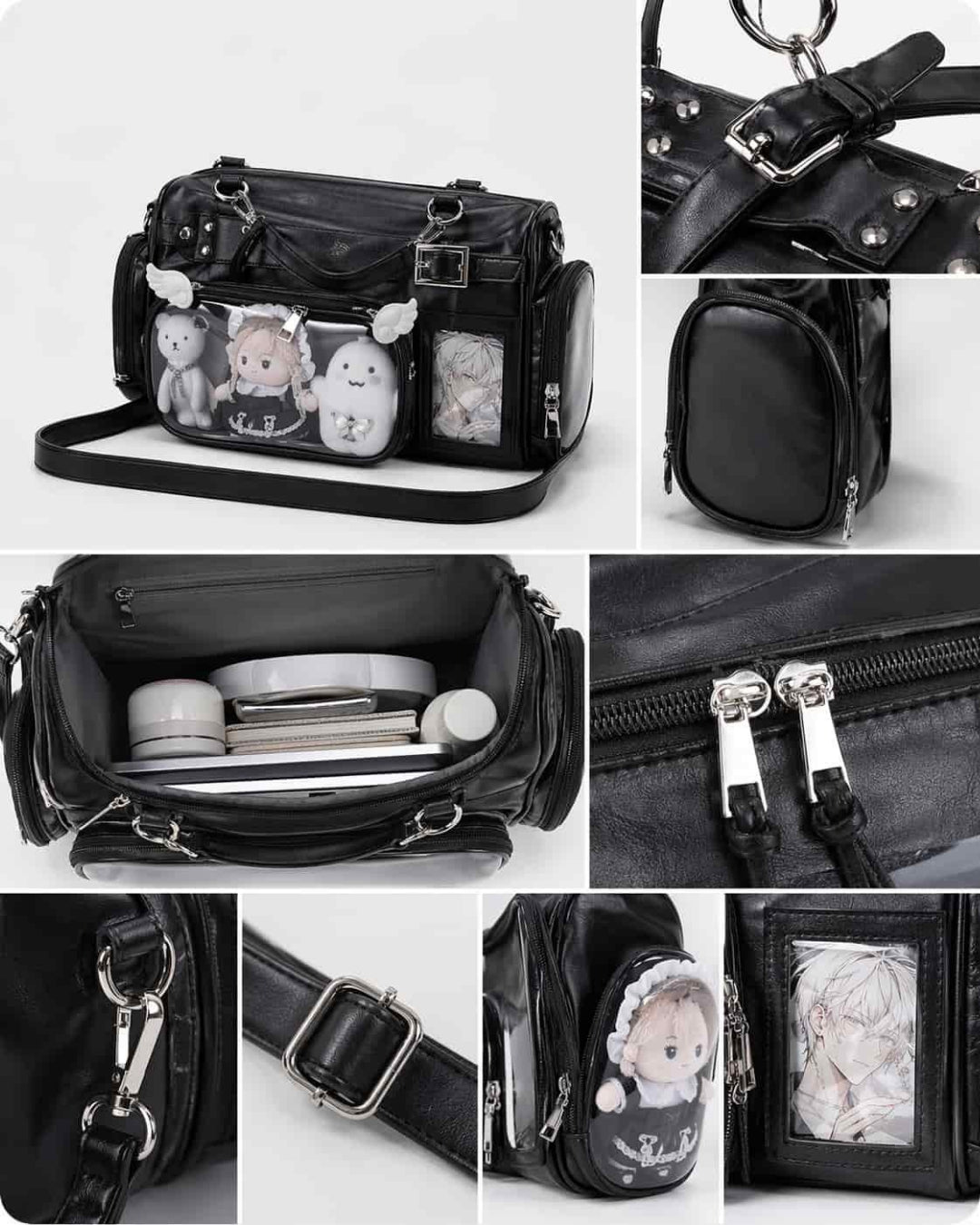 Itamoon Kawaii Ita Bag Handbag with Clear Display Window