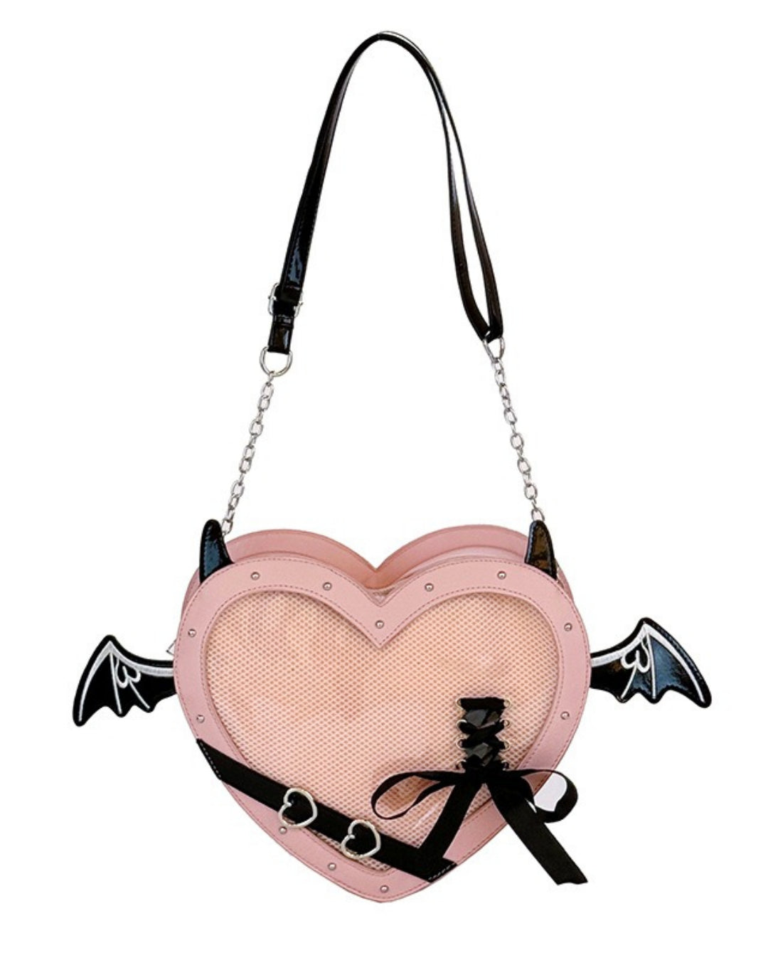 Itamoon Ita Bag – Cute Kawaii Heart Bat Wing Clear Window Bag