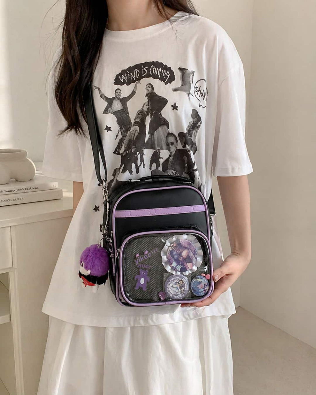 Itamoon Ita Bag – Cute Kawaii Buckle Clear Window Crossbody Bag