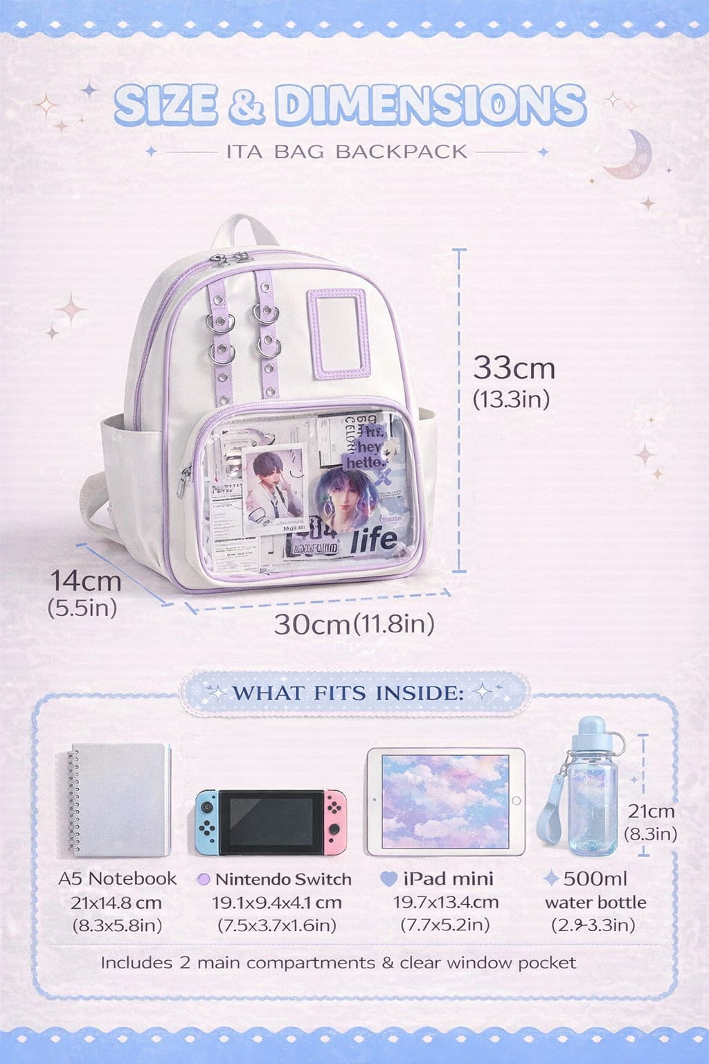 Itamoon Ita Bag Kawaii School Backpack