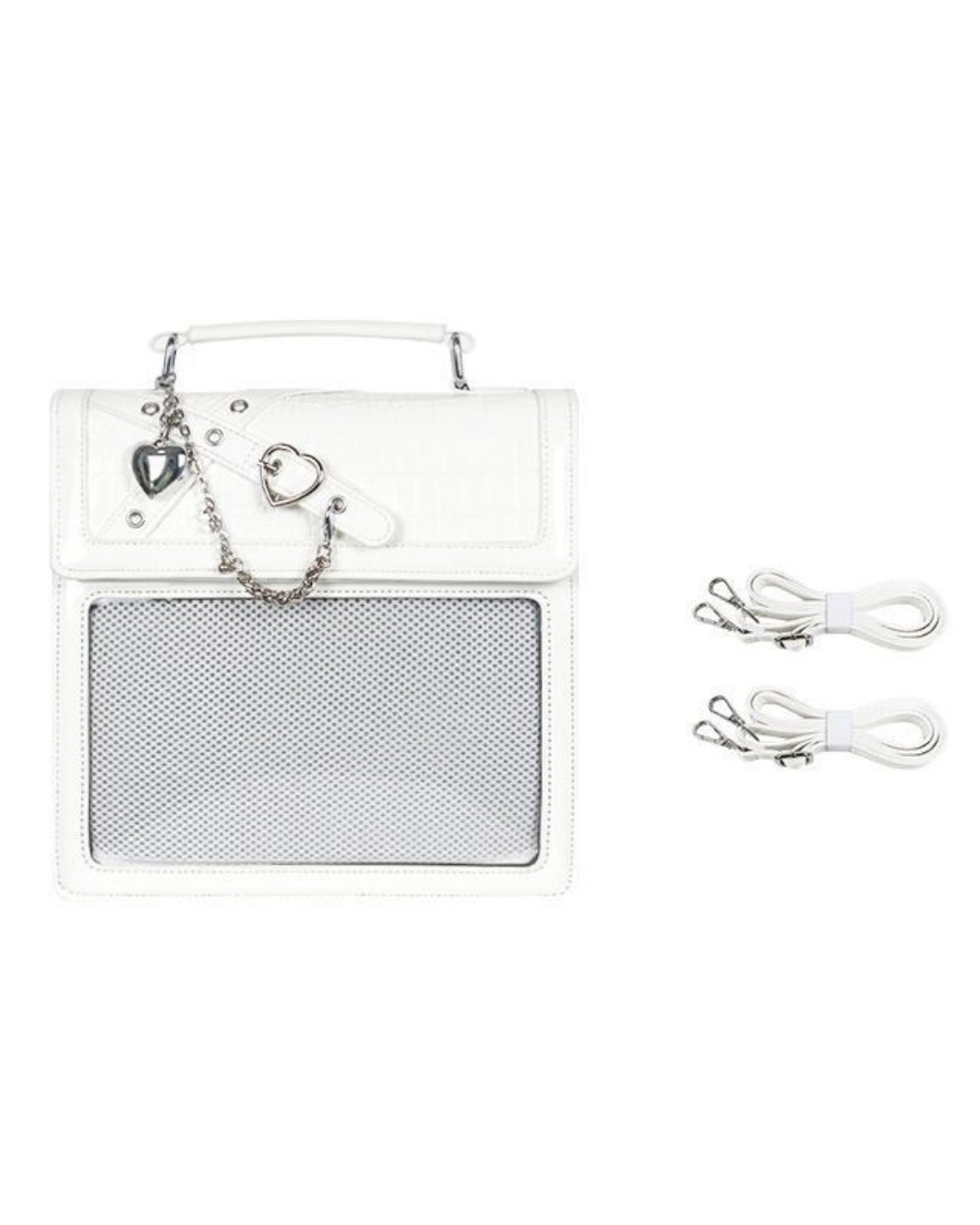 Itamoon Croc Embossed Kawaii Ita Bag with Clear Display Window