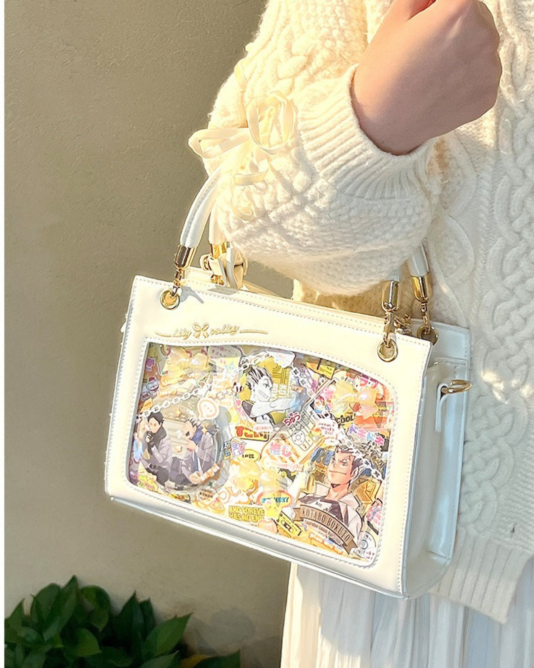 Itamoon Lily of the Valley Pearl Bow Ita Bag Handbag