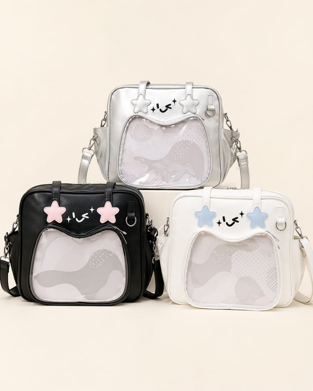 Itamoon Kawaii Ita Bag Shoulder Handbag with Clear Display Window