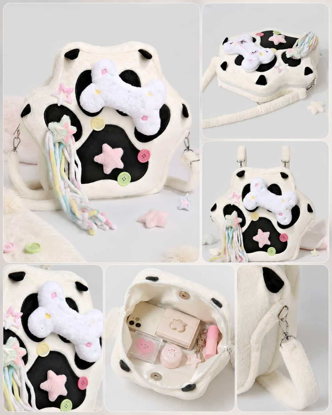 Itamoon Paw Bag – Cute Kawaii Plush Paw Shoulder Bag