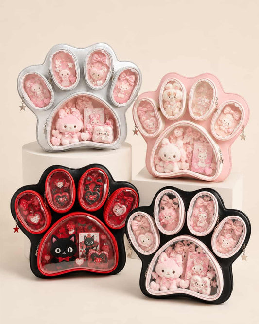 Itamoon Ita Bag – Cute Kawaii Paw Clear Window Display Bag