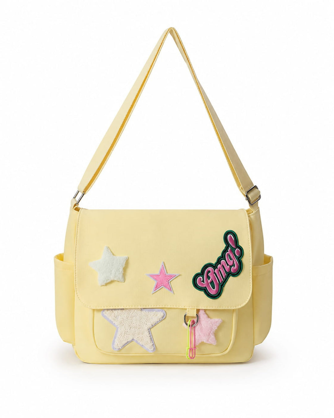 Itamoon Star Canvas Shoulder Bag – Cute Kawaii Pastel Crossbody Bag
